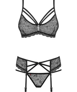 Alternative view of Komplet Obsessive 818-SEG-1 3-częściowy S-XL