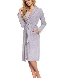 Szlafrok De Lafense 390 Lydie Welur 3XL-5XL damski - obrazek 6