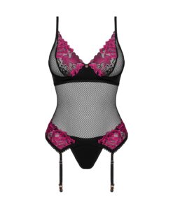 Gorset Obsessive Rosenty Corset XS-2XL - obrazek 3