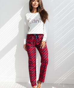 Piżama Sensis Maribel Interlock/Flanela dł/r Christmas S-XL