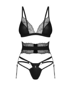 Alternative view of Komplet Obsessive Lobellis 3-Pcs Set XS-2XL