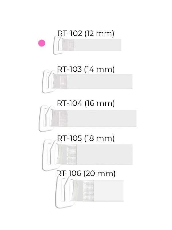 Ramiączka Julimex RT 102 silikonowe z metalowym zaczepem 12 mm