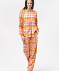 Piżama Key LNS 473 B24 Flanela dł/r S-XL rozpinana - obrazek 3
