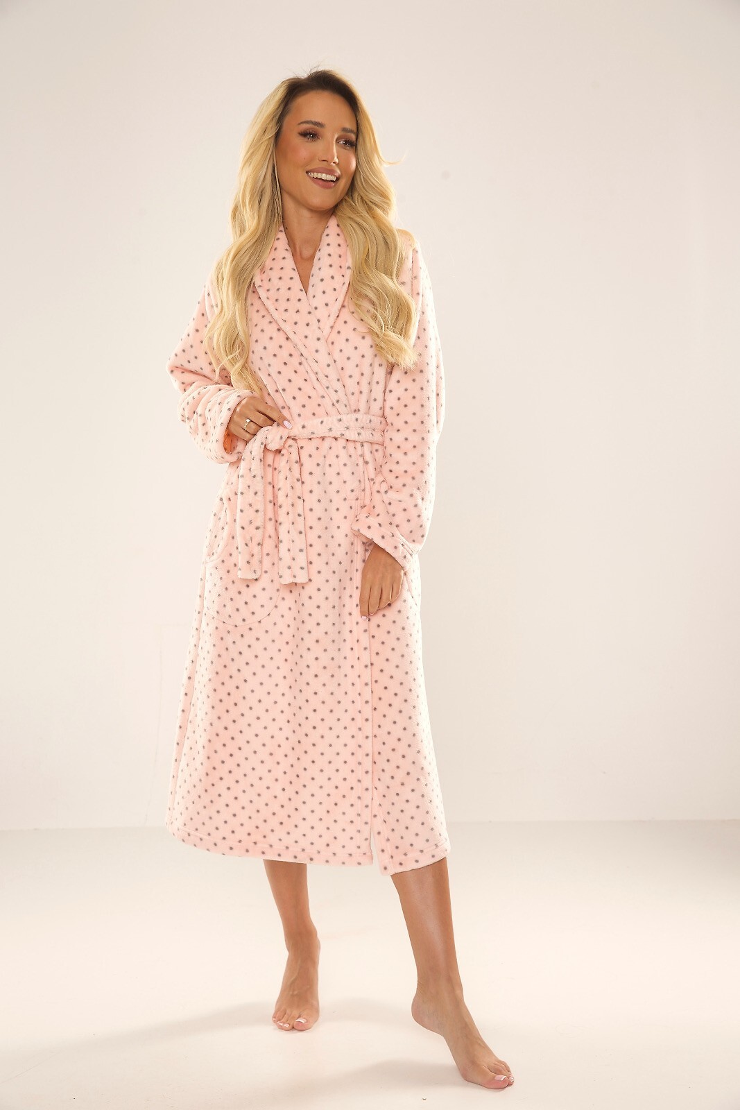 Szlafrok De Lafense 548 Melanie 3XL-4XL długi damski - obrazek 3