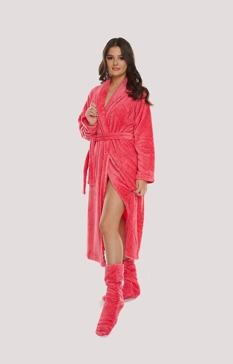 Szlafrok De Lafense 548 Melanie 3XL-4XL długi damski - obrazek 2