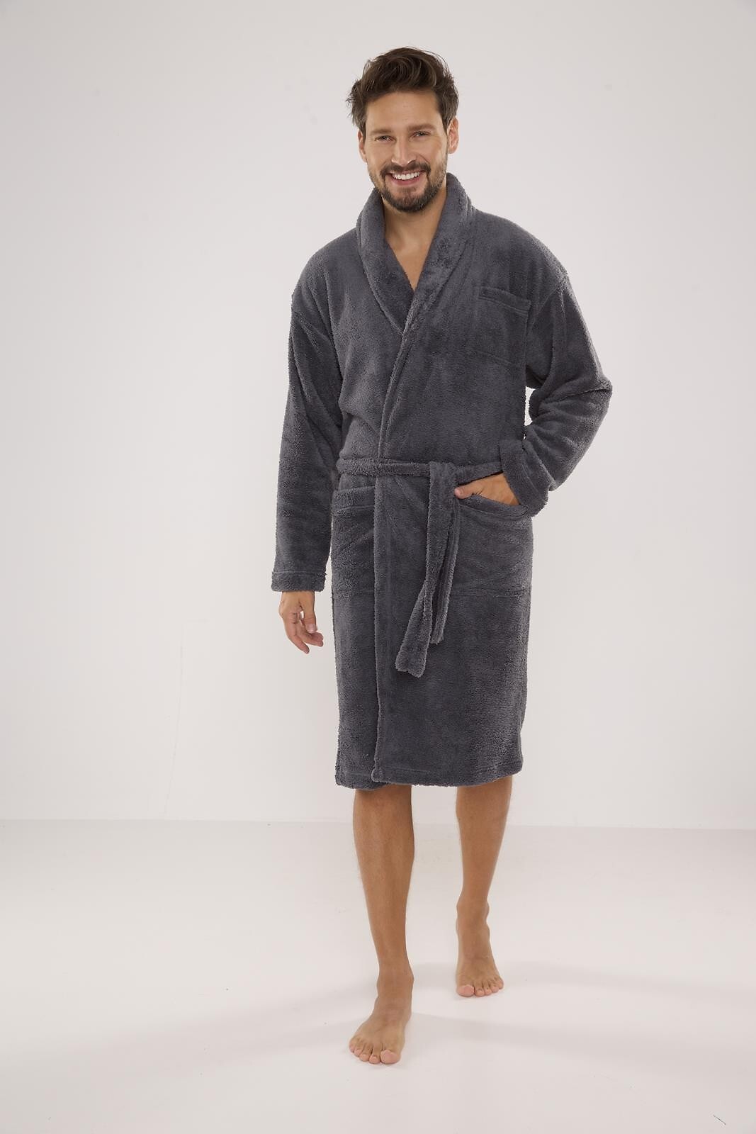 Szlafrok De Lafense 811 Plusz M-2XL męski - obrazek 6