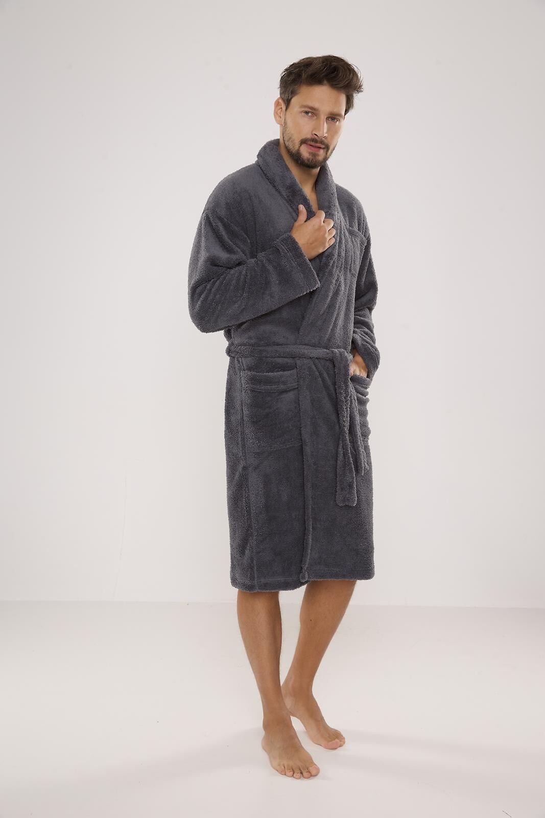 Szlafrok De Lafense 811 Plusz M-2XL męski - obrazek 7