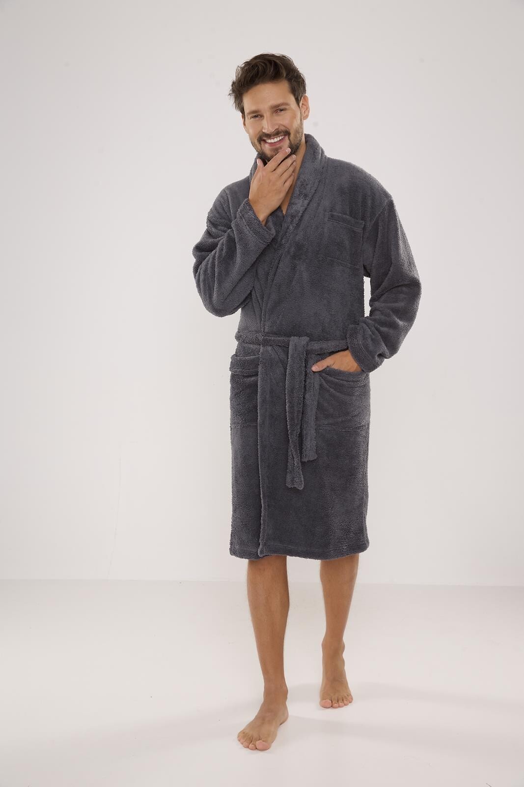 Szlafrok De Lafense 811 Plusz M-2XL męski - obrazek 8