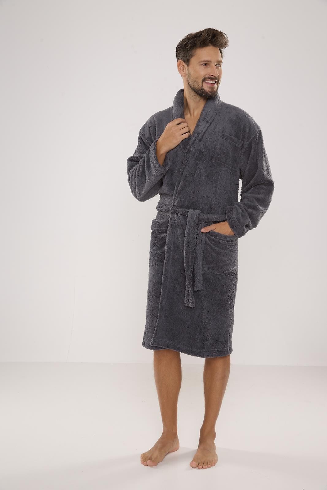 Szlafrok De Lafense 811 Plusz M-2XL męski - obrazek 9