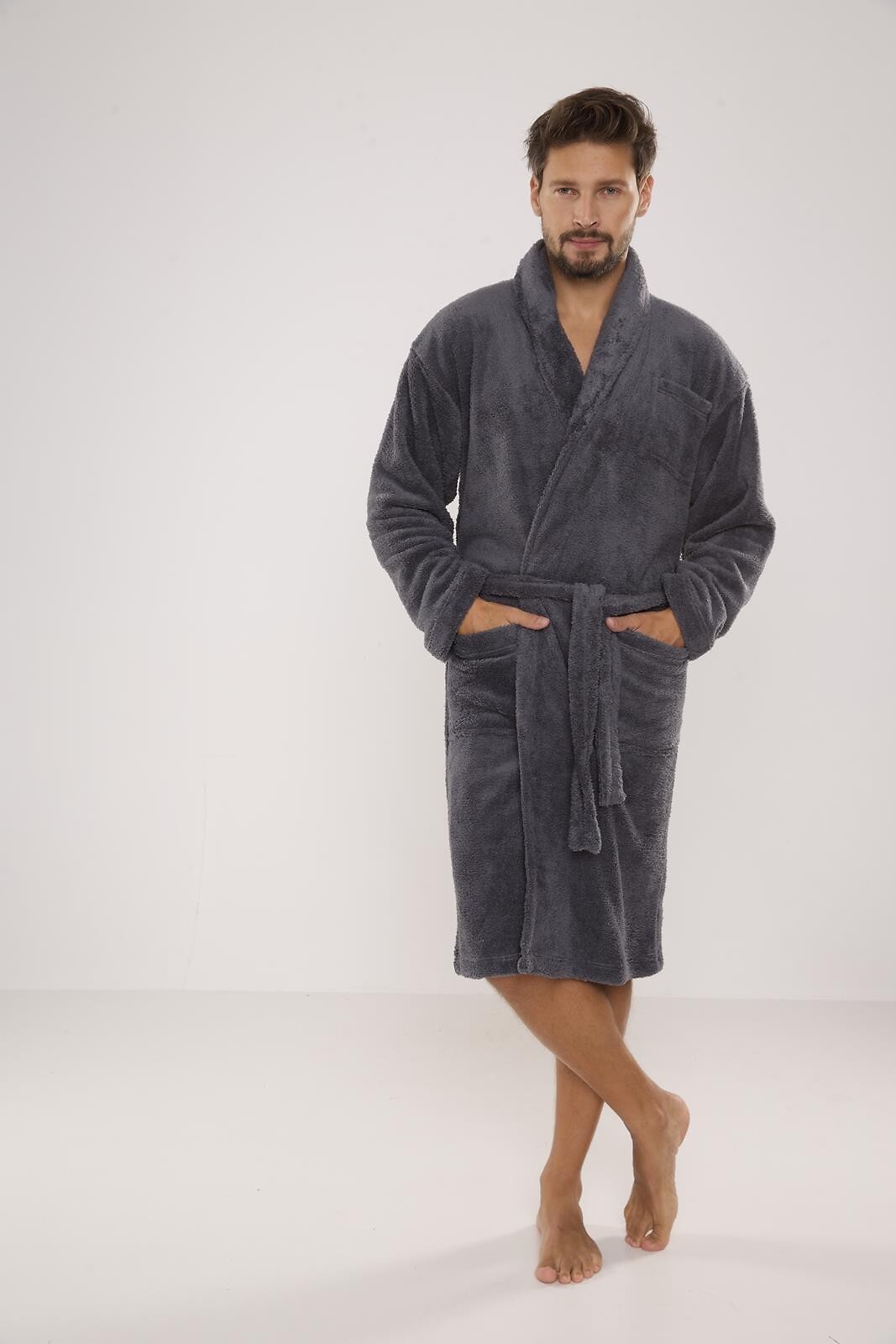 Szlafrok De Lafense 811 Plusz M-2XL męski - obrazek 10