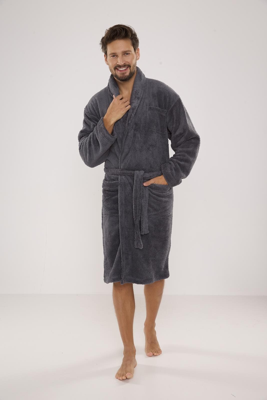 Szlafrok De Lafense 811 Plusz M-2XL męski - obrazek 11