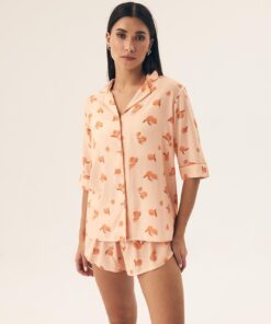 Piżama Henderson Ladies 42686 Naranja kr/r S-2XL rozpinana