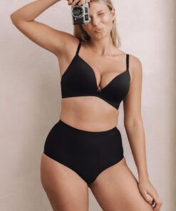 Biustonosz push-up bez fiszbin Mefemi Amelia Czarny - obrazek 2