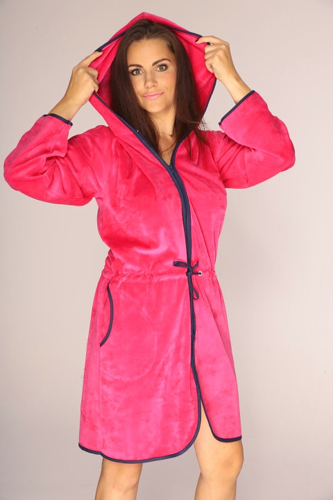 Szlafrok De Lafense 313 Desiree zamek S-2XL damski - obrazek 4