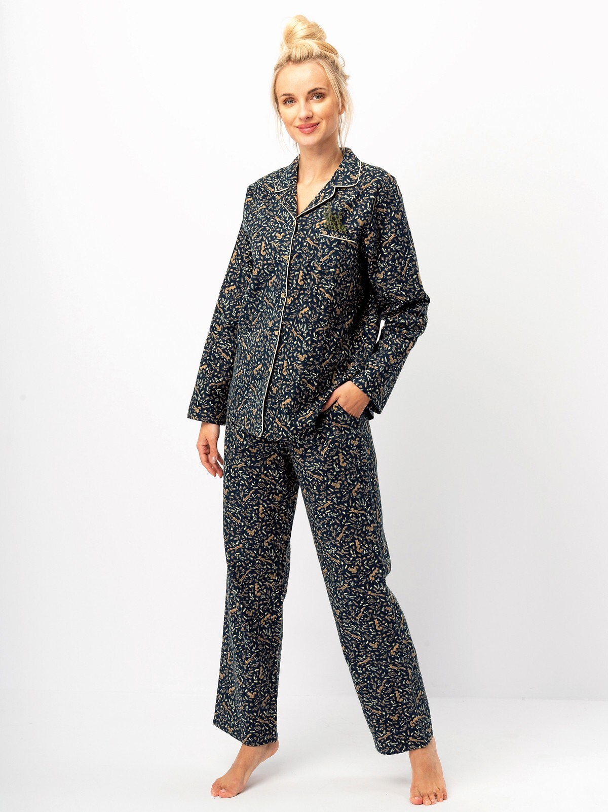 Piżama Key LNS 706 B25 dl/r S-XL rozpinana damska - obrazek 2