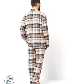 Piżama Key MNS 443 B25 dł/r 3XL-4XL rozpinana męska - obrazek 3