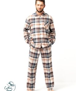 Piżama Key MNS 443 B25 dł/r 3XL-4XL rozpinana męska