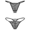 Stringi Obsessive Bianca crotchless Thong 2-Pack A2 S-3XL