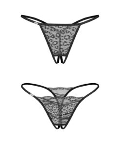 Stringi Obsessive Bianca crotchless Thong 2-Pack A2 S-3XL