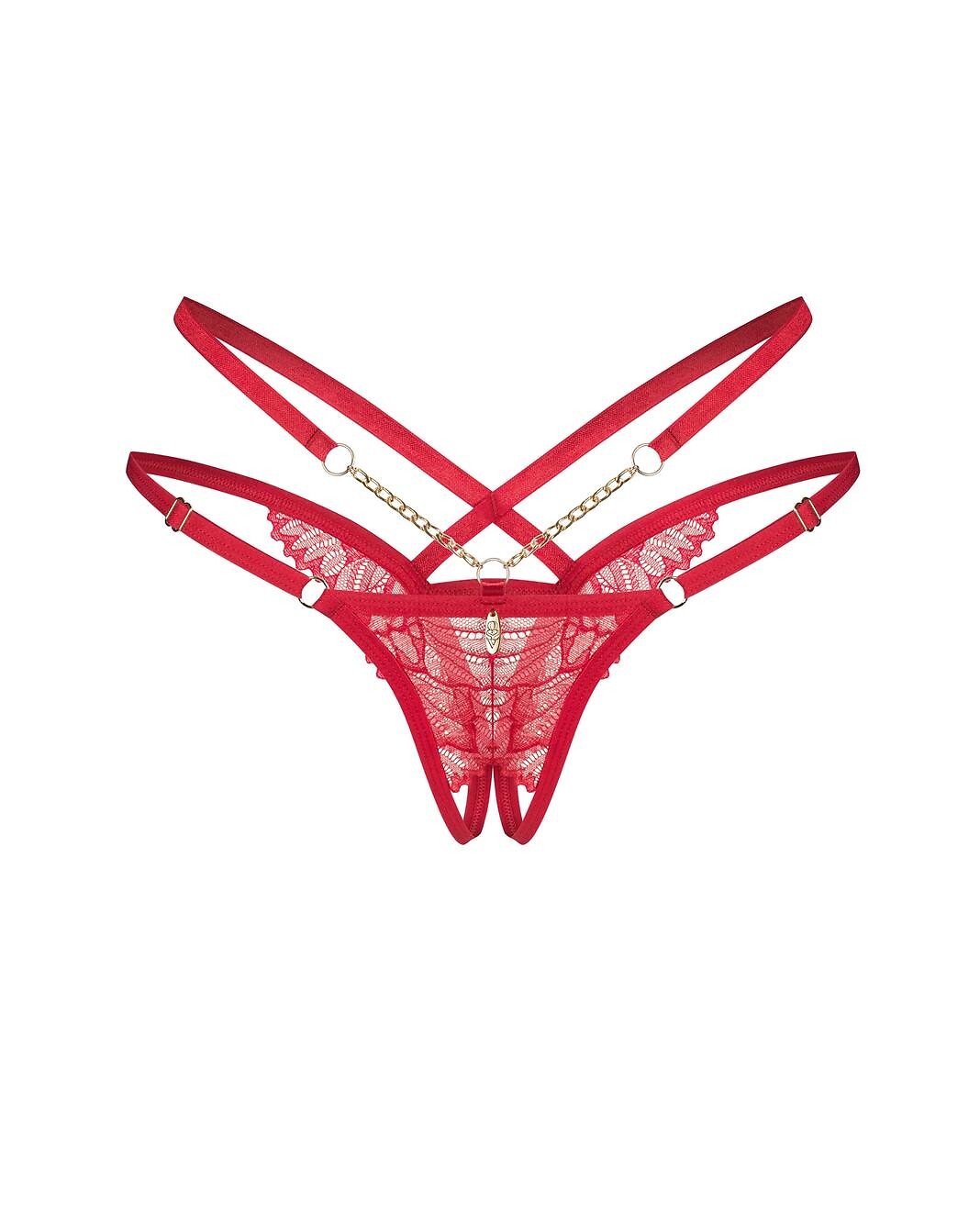 Stringi Obsessive Matildea Crotchless Thong S-3XL - obrazek 4