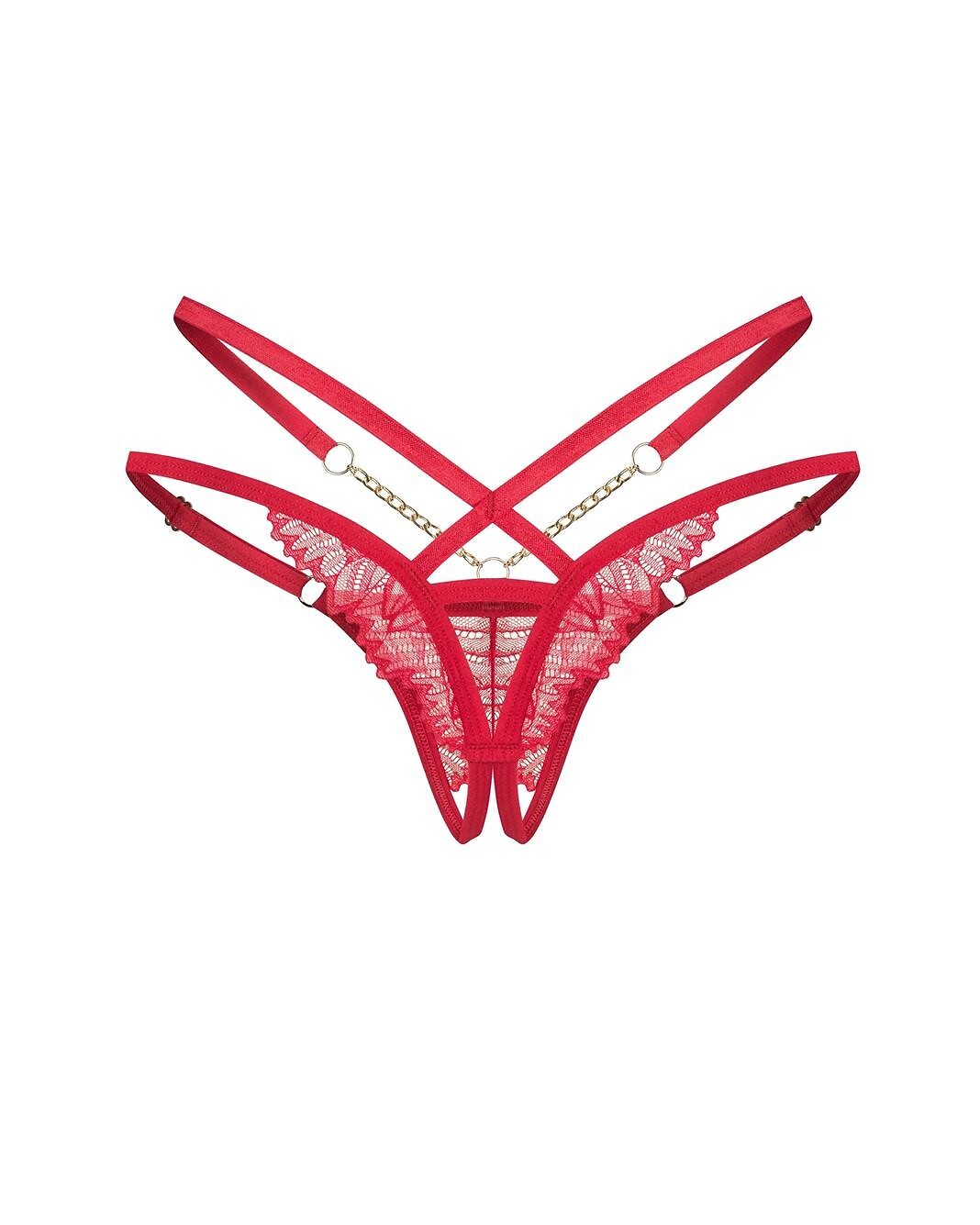 Stringi Obsessive Matildea Crotchless Thong S-3XL - obrazek 2