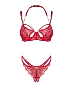 Alternative view of Komplet Obsessive Matildea Bra & Crothless Thong S-3XL