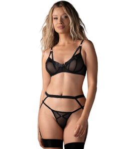 Komplet Obsessive Euridia 3-częściowy Set XS-2XL