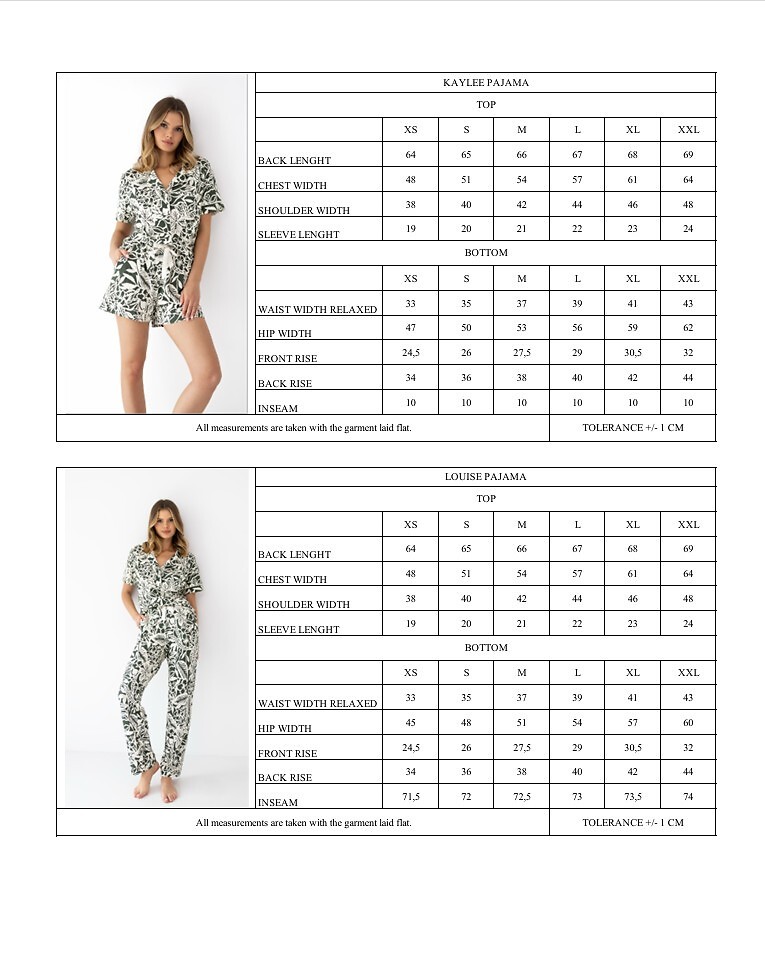 Piżama Sensis Louise kr/r XS-2XL rozpinana - obrazek 6