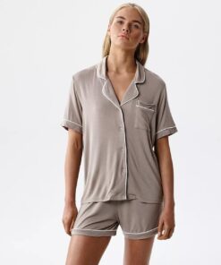 Piżama Atlantic NLP-496 kr/r S-2XL rozpinana