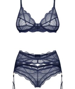 Komplet Obsessive Nightly Blue 3-PCS Set XS-2XL - obrazek 2