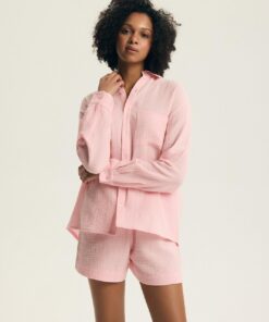 Piżama Henderson Ladies 44493 Eleni dł/r S-3XL Muślin rozpinana