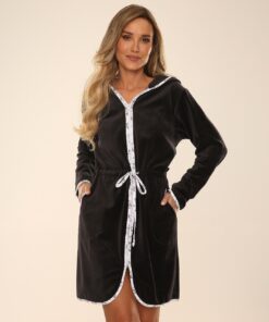 Szlafrok De Lafense 313 Desiree zamek S-2XL damski