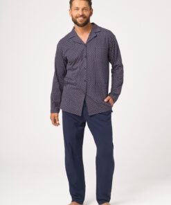 Piżama Key MNS 913 B26 dł/r 3-4XL rozpinana