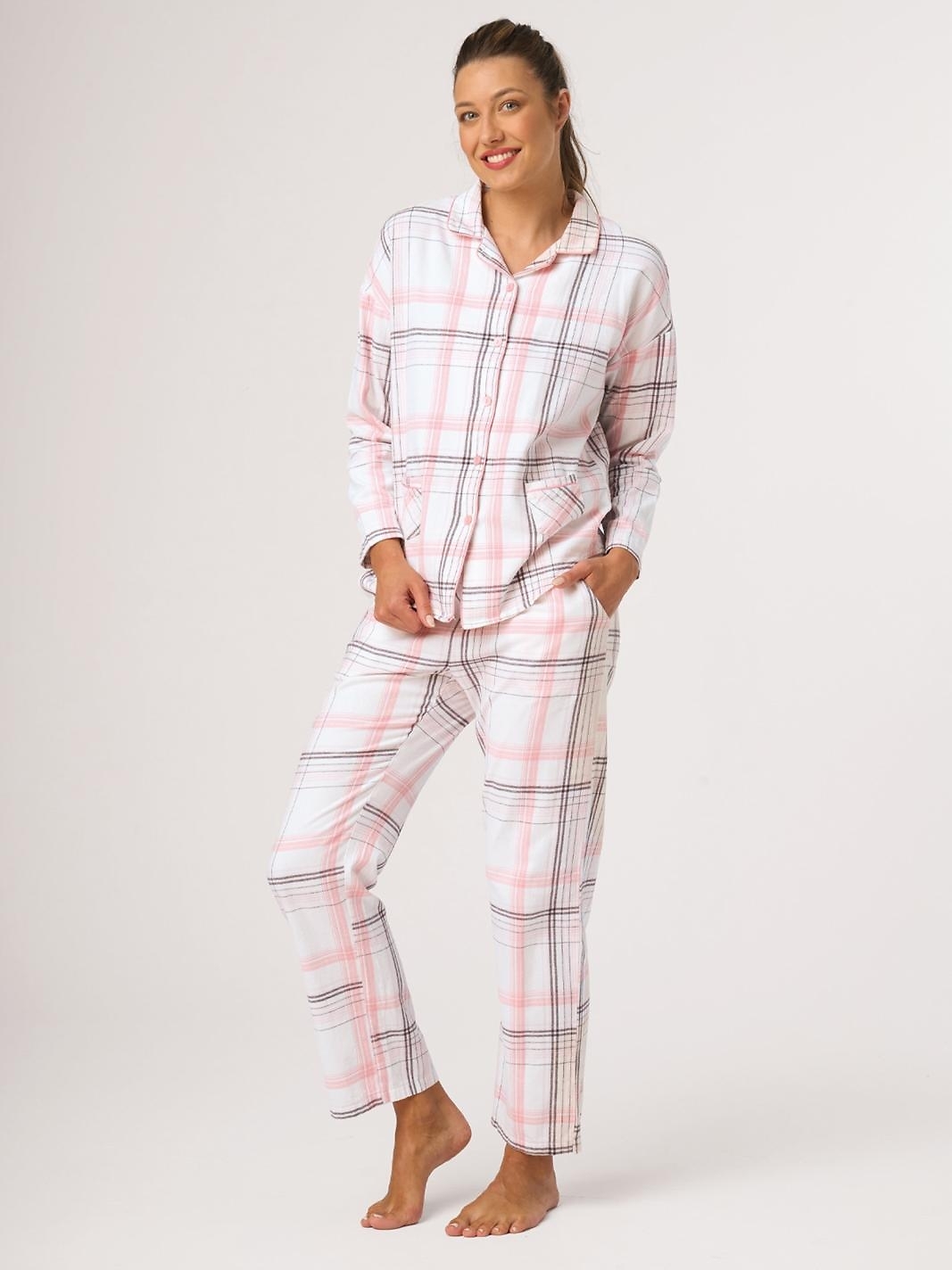 Piżama Key LNS 415 B26 dł/r XS-XL rozpinana