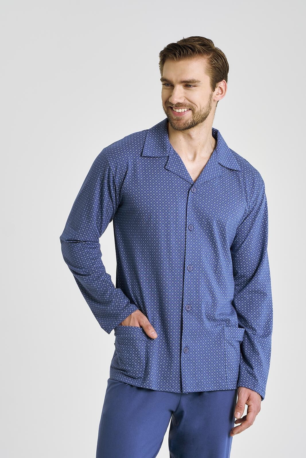 Piżama Taro Darek 3483 dł/r M-2XL Z25/26 męska rozpinana